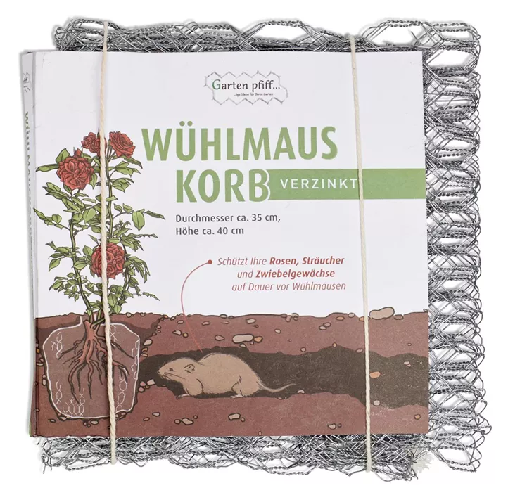 Wühlmauskorb aus Drahtgeflecht