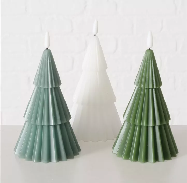LED-Kerze Tannenbaum, 3sort.