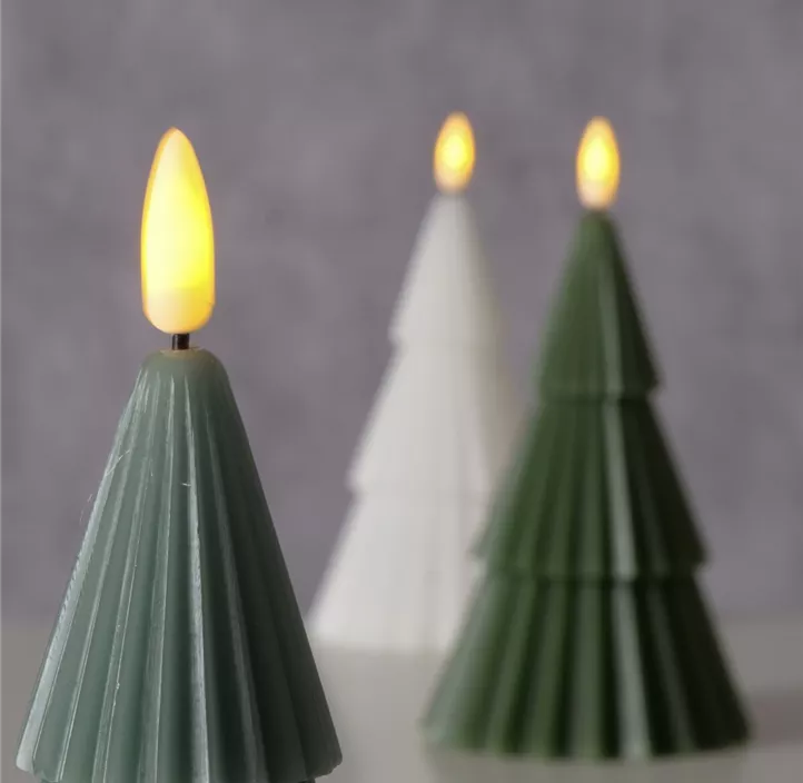 LED-Kerze Tannenbaum, 3sort.