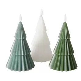 LED-Kerze Tannenbaum, 3sort.