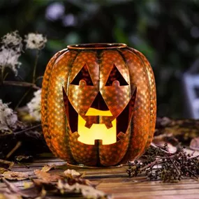 Dekokürbis Spooky Outdoor Led