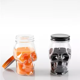 Kerze im Glas Skull