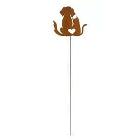 Gartenstecker Hund/Katze Love auf Stab