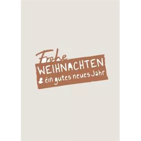 Holzgrußkarte 'Frohe Weihnachten und gutes Neues Jahr'