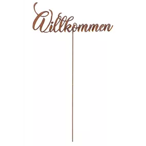 Gartenstecker Willkommen