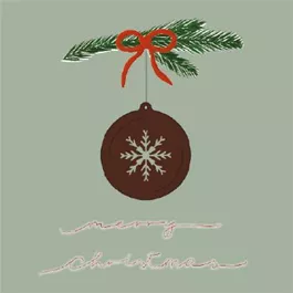 Grußkarte Tannenzweig Kugel