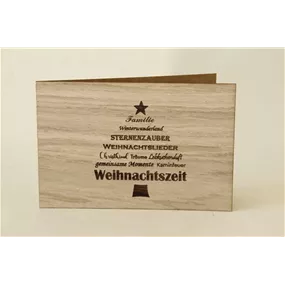 Holzgrußkarte Weihnachten