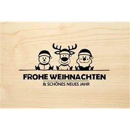 Holzgrußkarte Weihnachten
