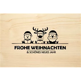 Holzgrußkarte Weihnachten