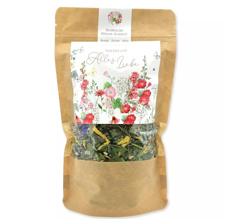 Blütenteemischung 'Von Herzen alles Liebe' in der Papiertüte