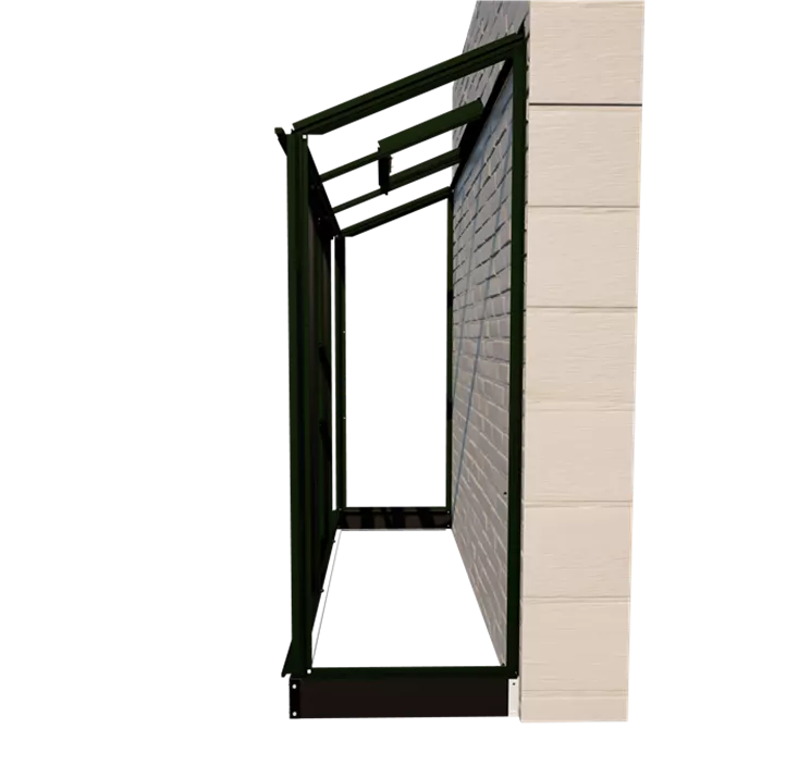 mit 3 mm Blankglas, 69 x 194 x 153 cm