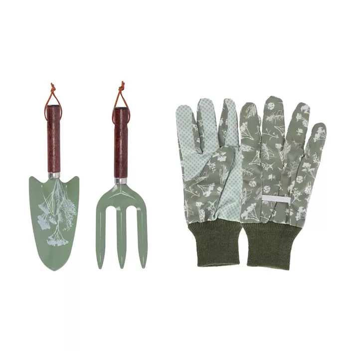 Gartengeräte + Handschuhe