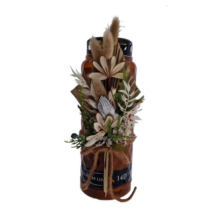 Gesteck Trauerkerze 14 Tage dekoriert