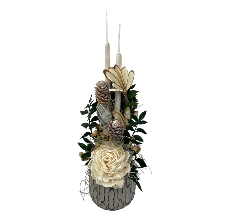 Urnen Arrangement mit Blüte