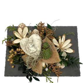 Urnen Arrangement Schieferplatte groß