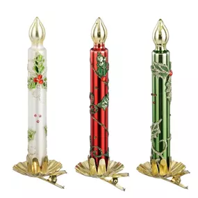 Baumschmuck Kerze mit Clip