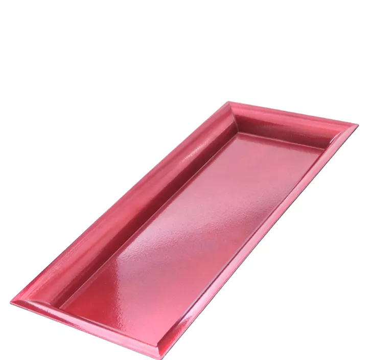 Deko Tablett länglich mit Glitzer