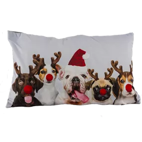 Samtkissen Hunde Weihnachten