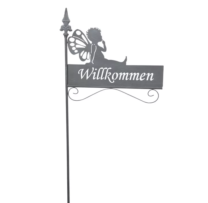 Gartenstab Willkommen