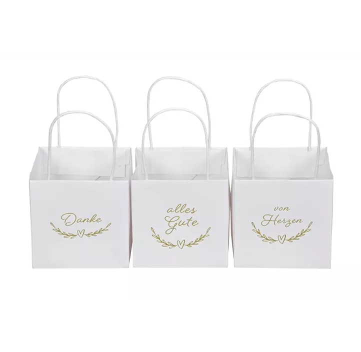 Papiertüte beschriftet