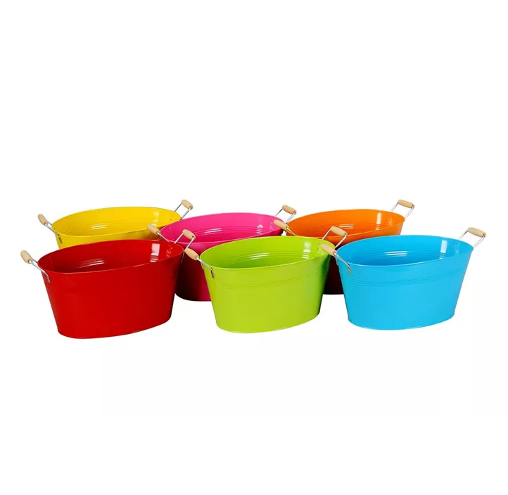 Schale oval mit Griff bunt