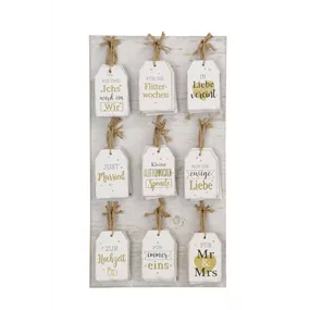 Geschenkanhänger Hochzeit, gold