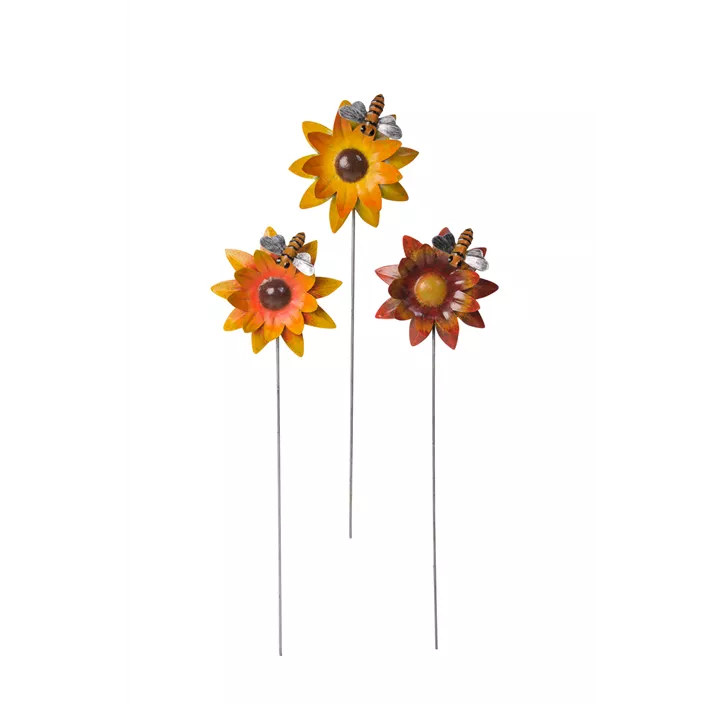 Gartenstecker Sonnenblume mit Biene