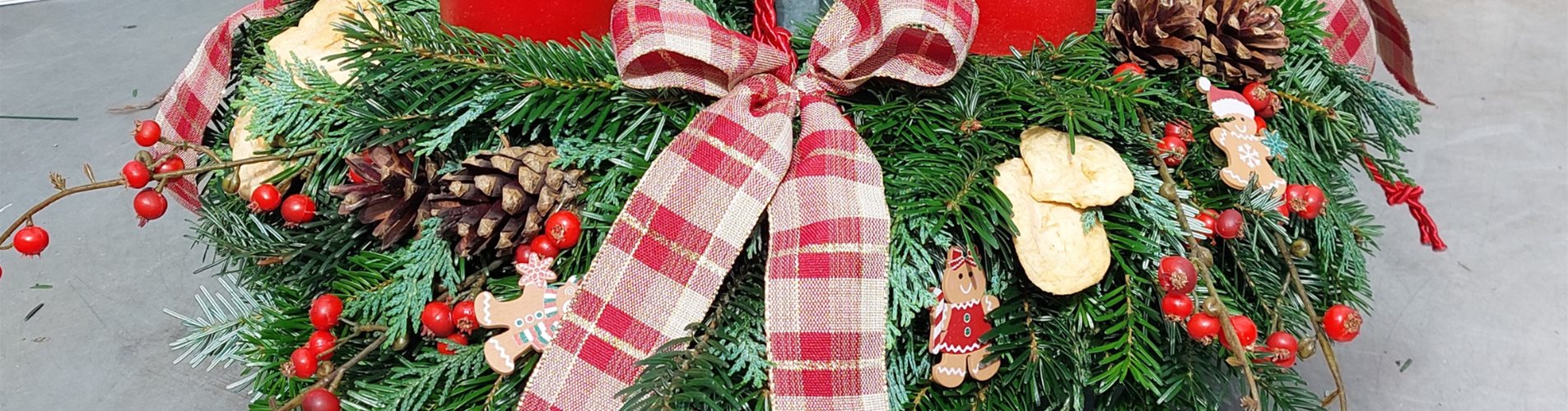 LP Header traditioneller Adventkranz