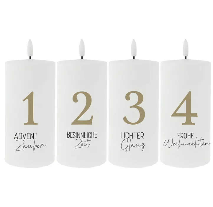 LED Adventkerzen Adventzauber 4er