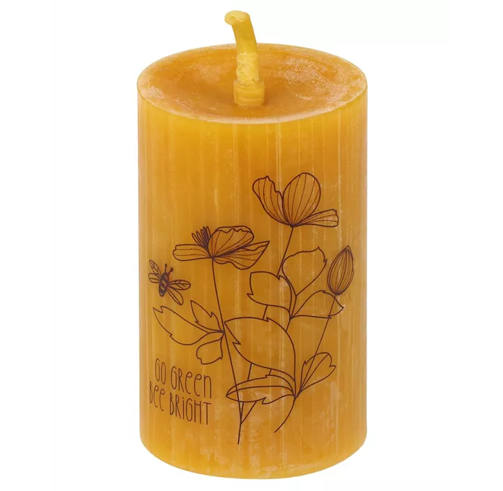 Stumpenkerze Bienenwachs Bee Bright