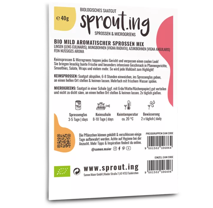 BIO Sprouting Mild aromatischer Sprossen Mix