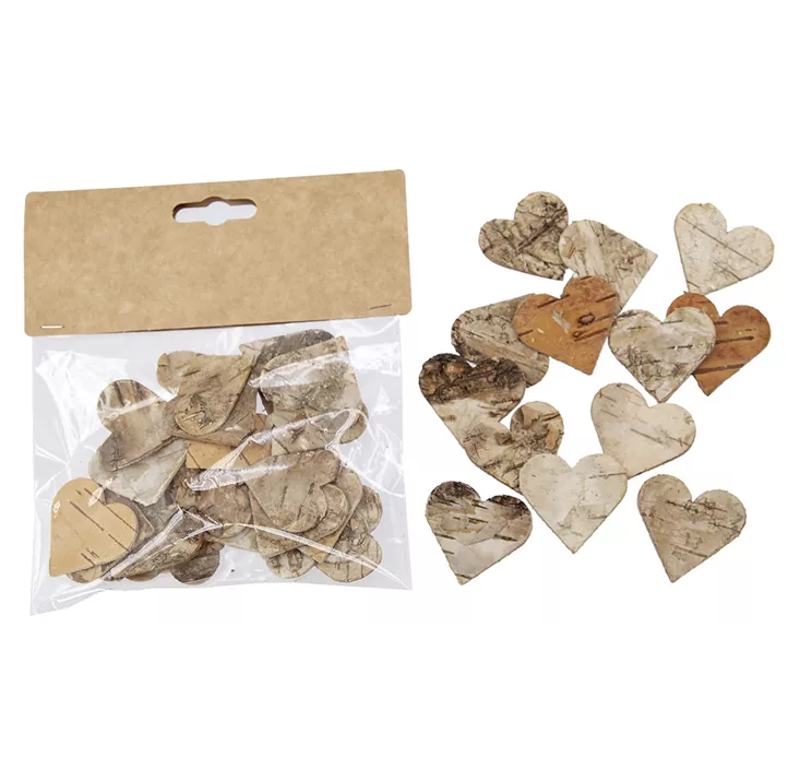 Birkenherzen in der Box