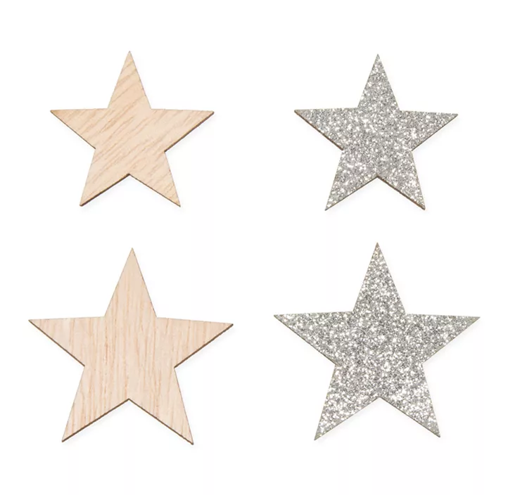 Holz Streudeko Sterne 16 Stk