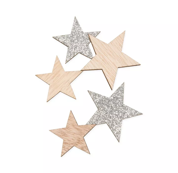Holz Streudeko Sterne 16 Stk