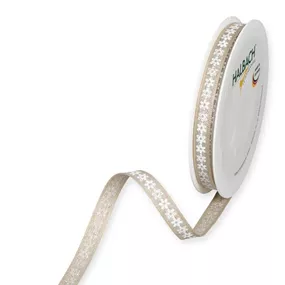 Leinen Druckband Blümchen