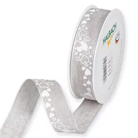 Leinen Druckband Herzen