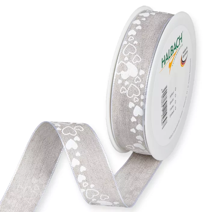 Leinen Druckband Herzen