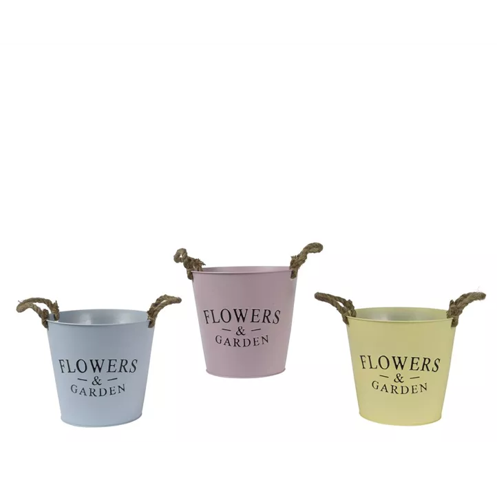 Eimer mit Kordelgriff Flowers & Garden