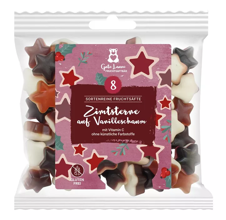 Zimsterne auf Vanilleschaum