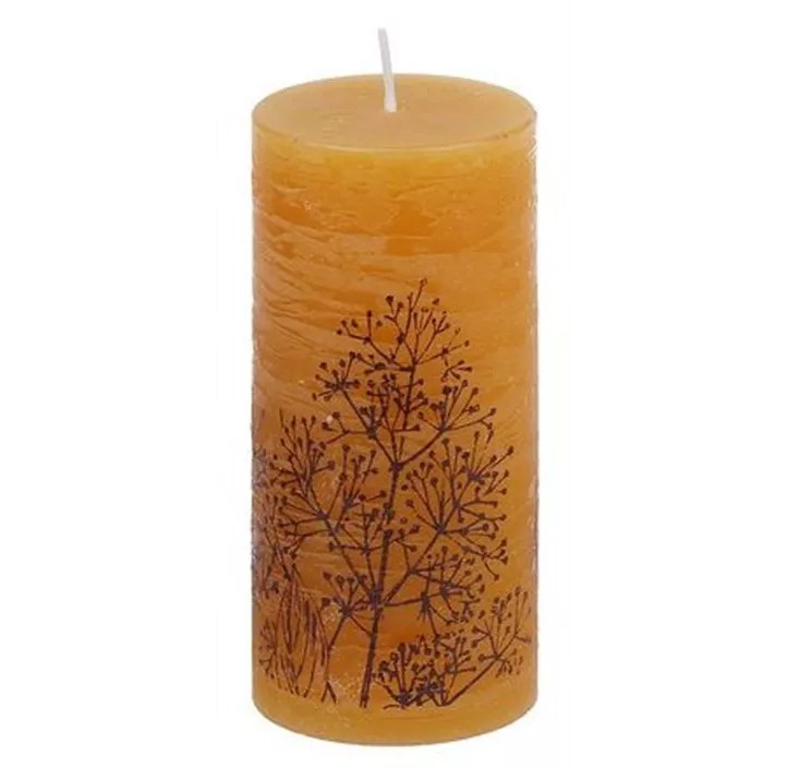 Stumpenkerze Raureif Rispen