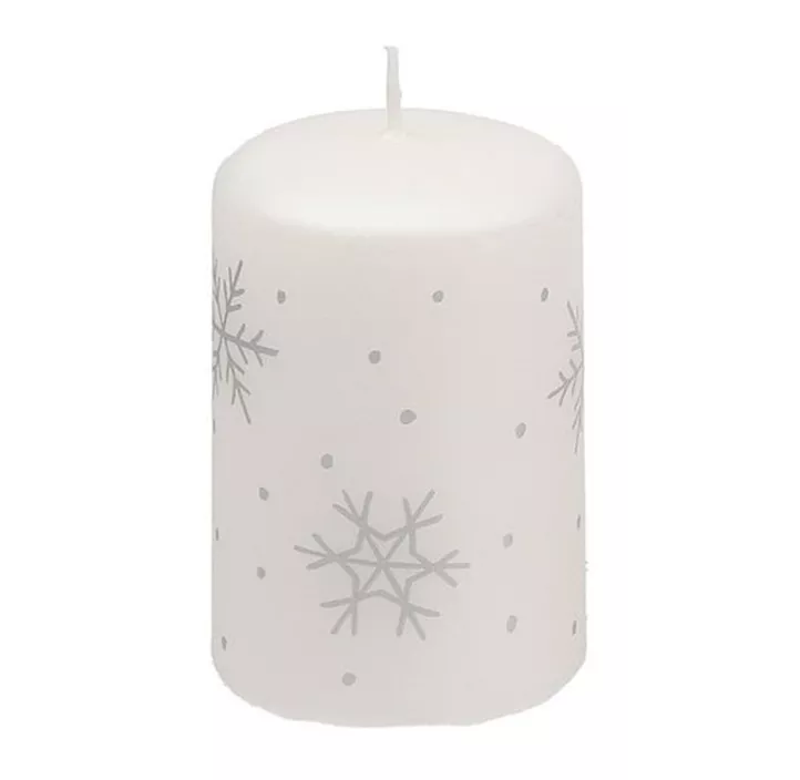 Stumpenkerze Schneesternchen