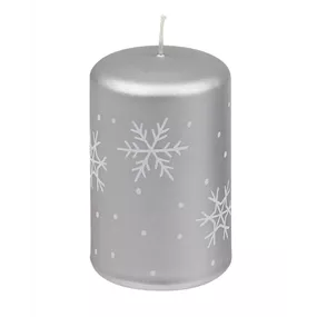 Stumpenkerze Schneesternchen