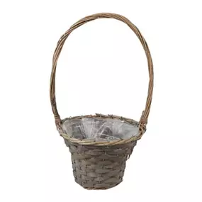 Henkelkorb Holz/Rattan