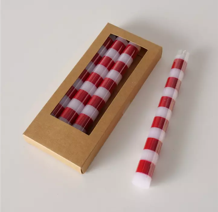 Stabkerze Stripy 4teilig