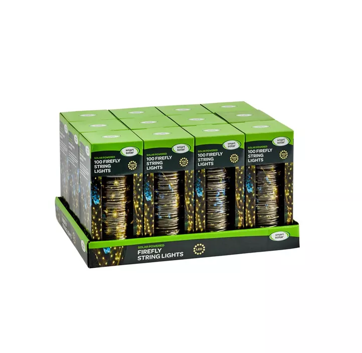 Glϋhwϋrmchen Lichterkette 100 LEDs Warmweiß