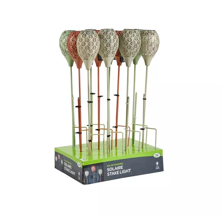 Solarleuchte aus Metall, 3 Farben