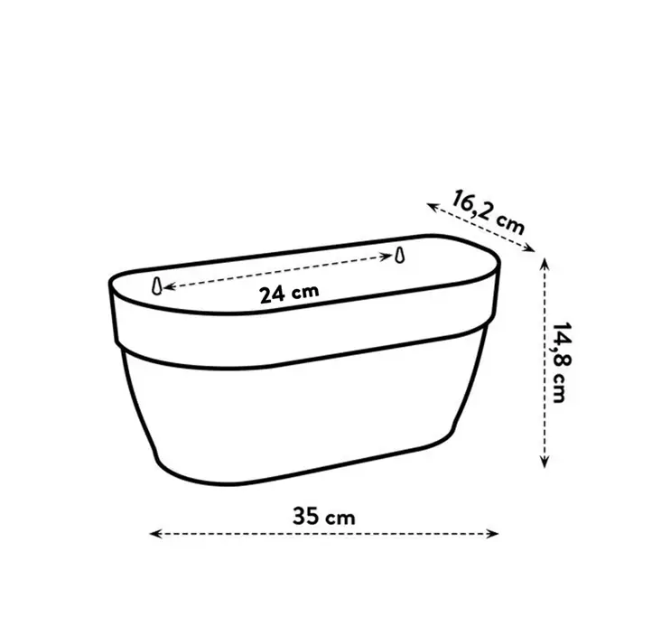 UV- & frostbeständig, 100 % Recyclingmaterial
