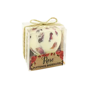 Badekugel 50g. mit Rosenblütenblätter