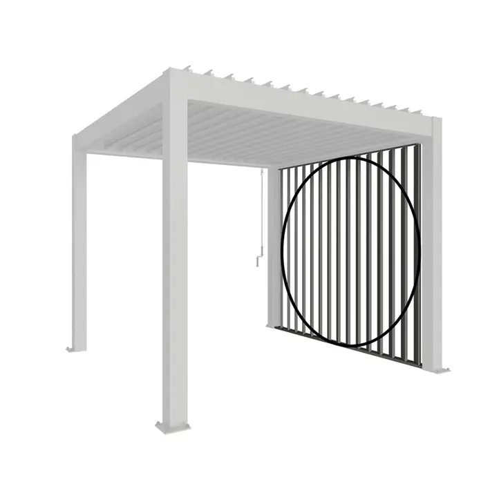 Lamellenseitenwand für Pergola 3,5m quarzgrau