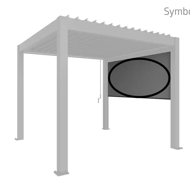 Lamellenseitenwand für Pergola 3,5m quarzgrau